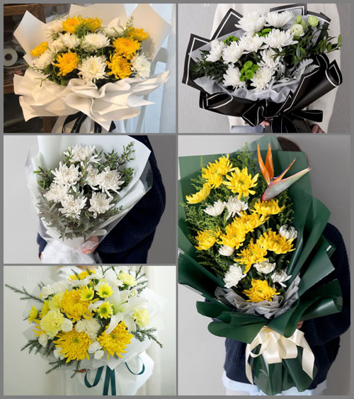 山东青岛平度市灰埠镇岭西王家村白事花束代送